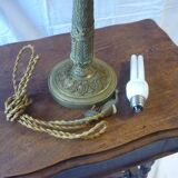 Bronze and velvet lamp 70 cm