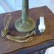 Lampe en bronze et velours 70 cm