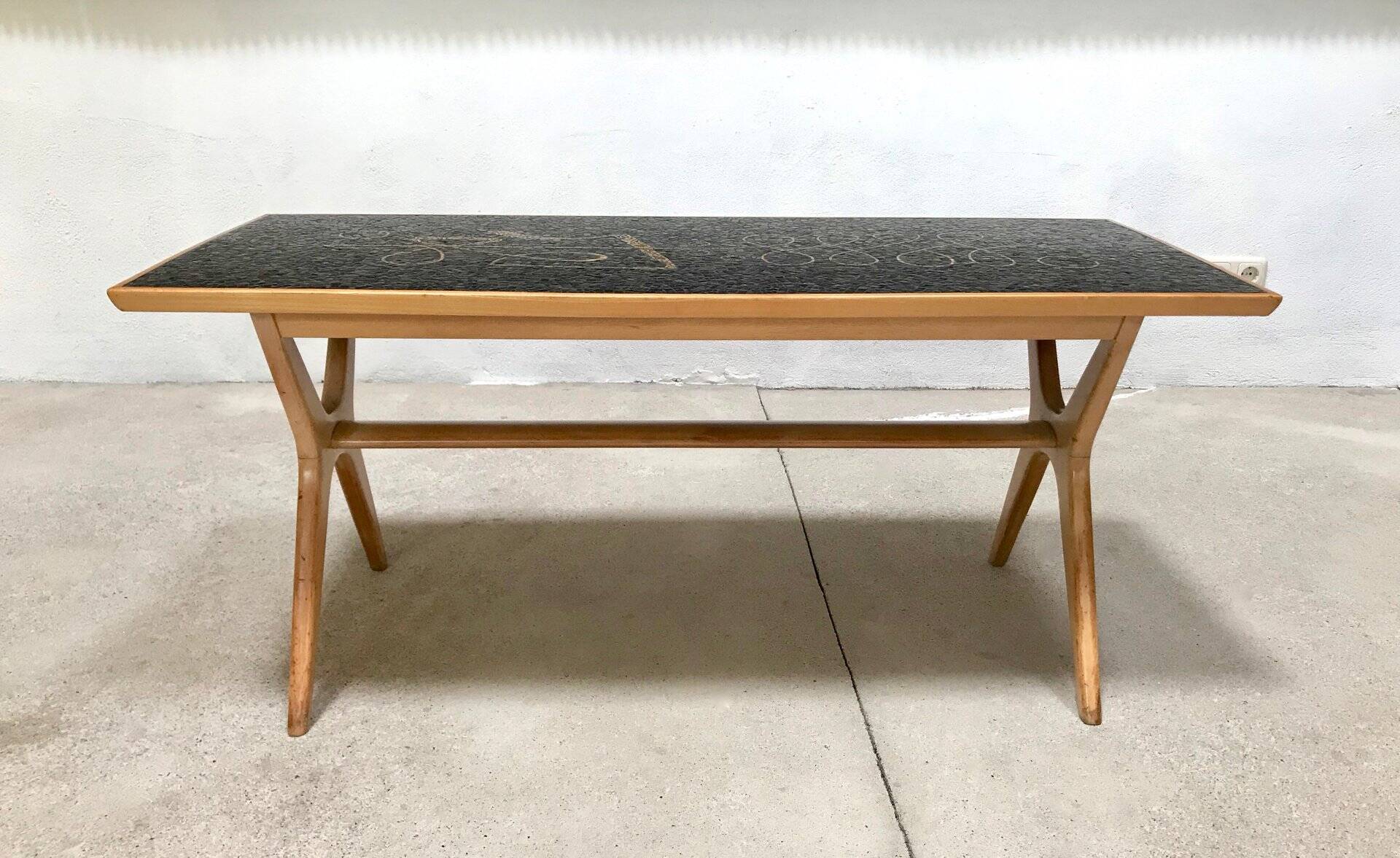 Handcrafted Mosaic coffee table by Berthold Müller, West-Germany 1950s