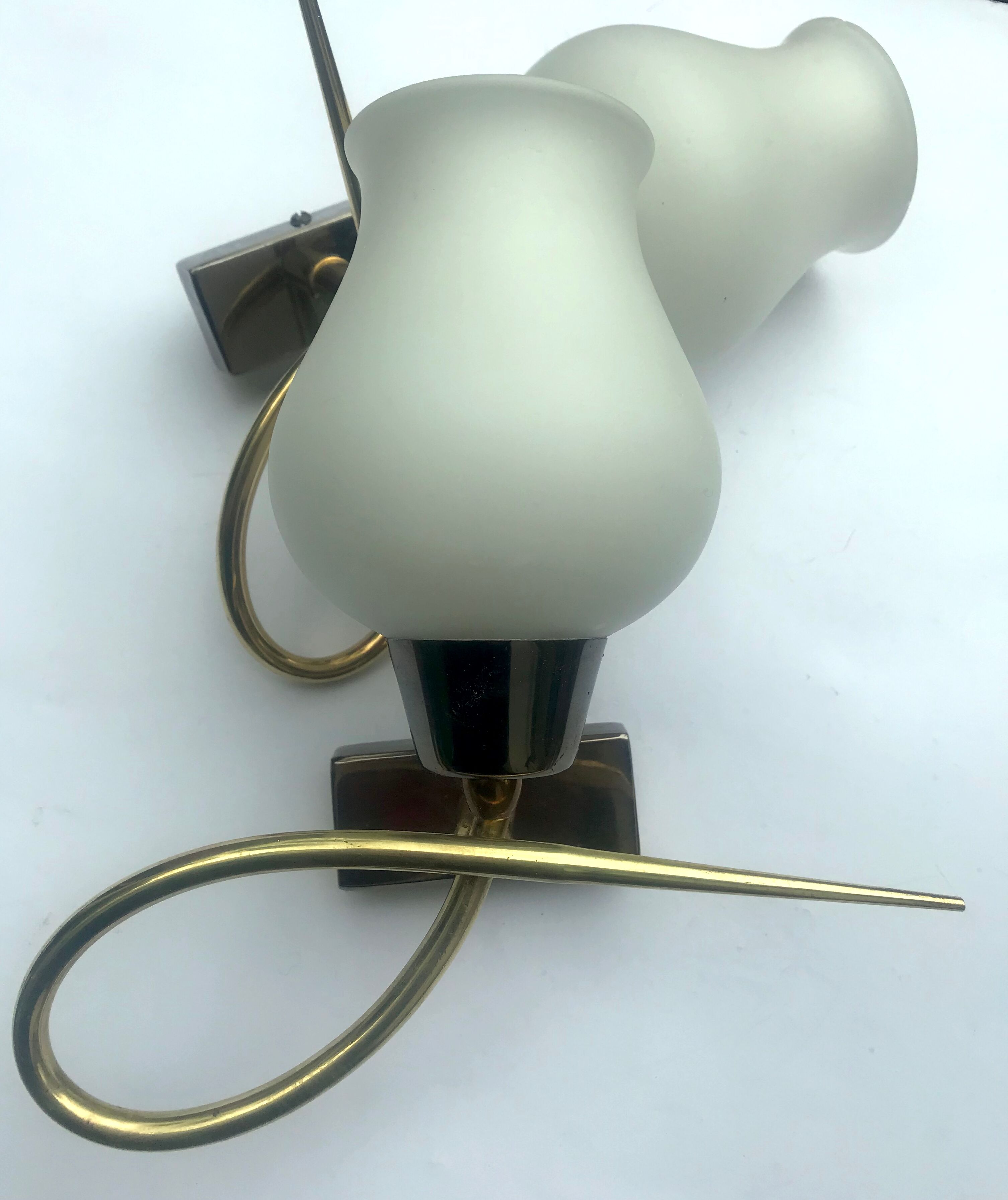 Pair of opaline sconces