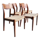 4 rosewood chairs by Niels Otto Møller model 71, Denmark 1950