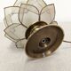 Pair of mother-of-pearl lotus flower bedside or mood lamps