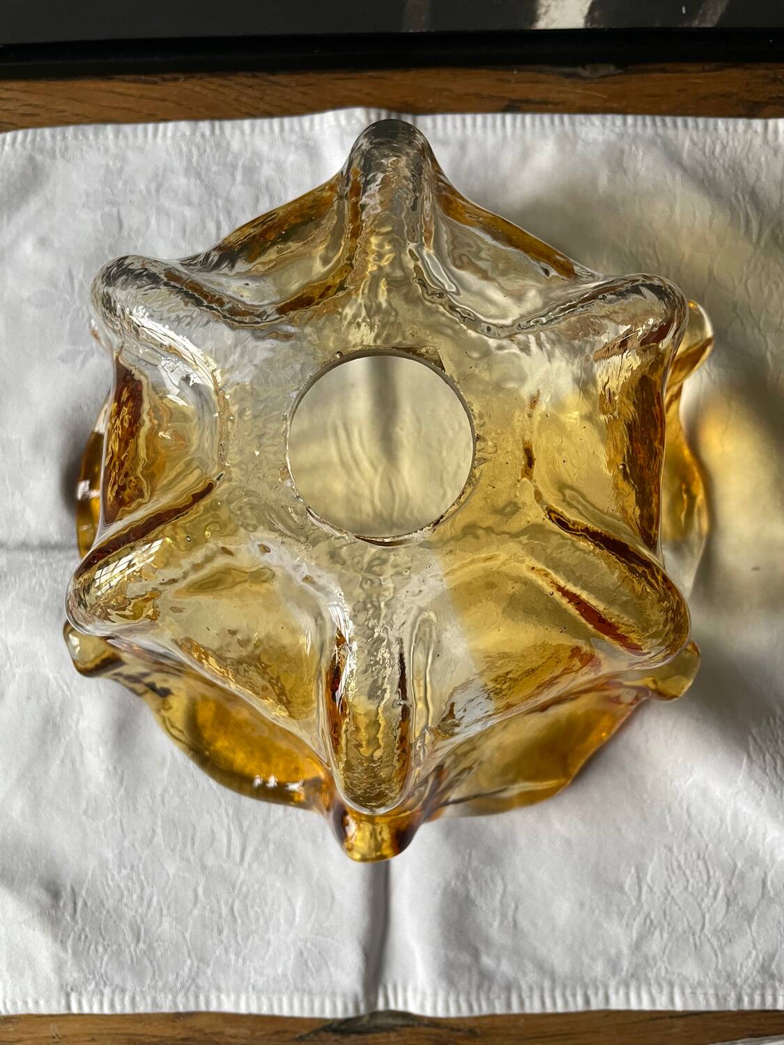 Vintage glass pendant light