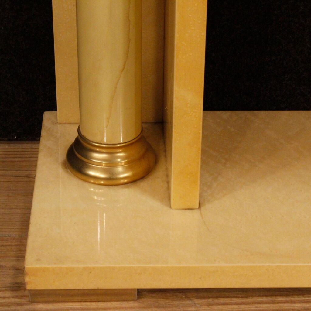 Italian console in exotic wood from 20th century