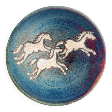 Coupelle Vide Poche Céramique Taku Texas Artisanal Chevaux Studio Pottery