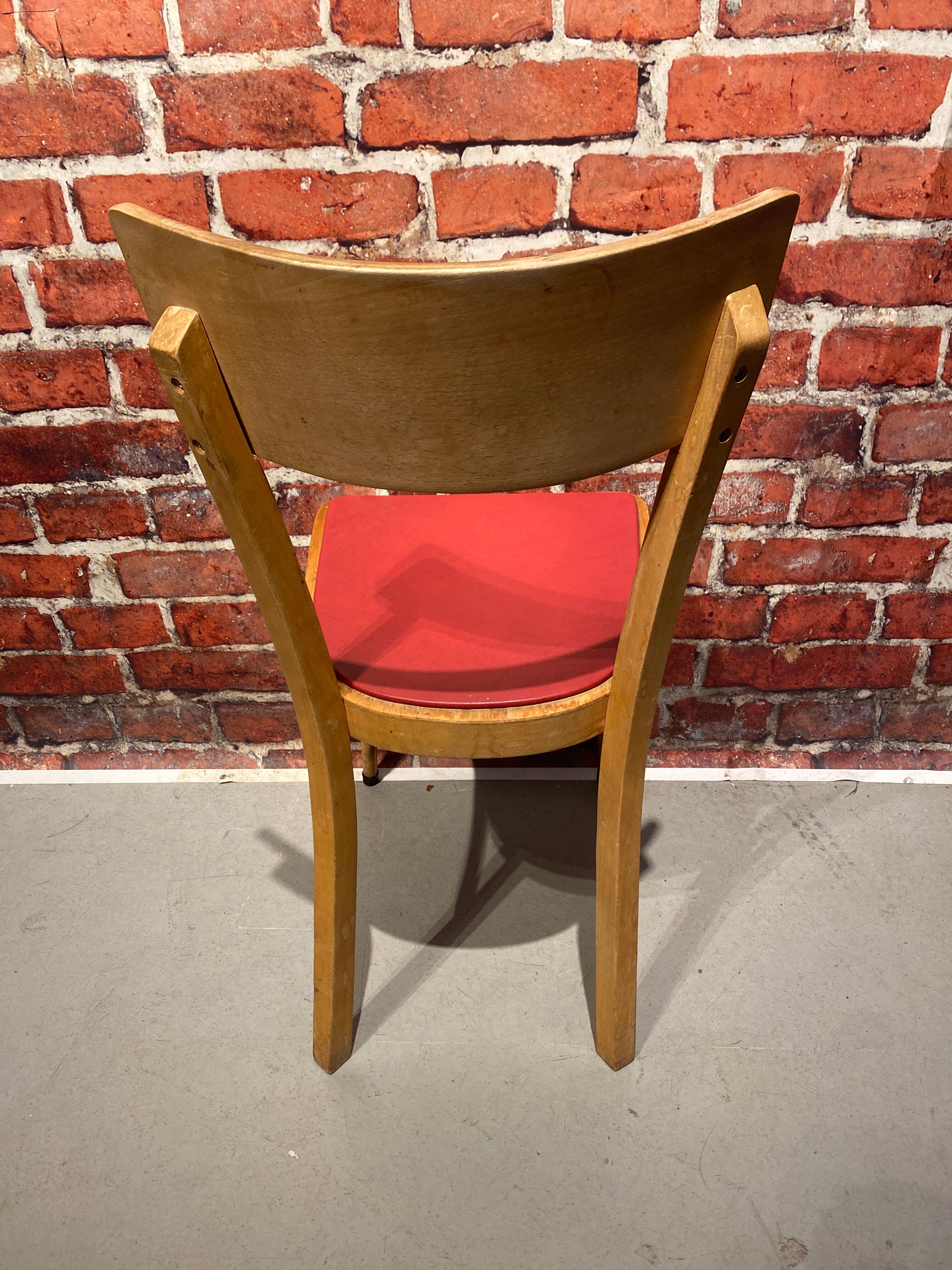 Set of 6 wooden bistro chairs