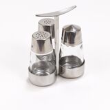 Set of condiments Marianne Denzel salt and pepper, Berndorf, Austria, 1960s