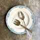 Longchamp hollow round dish in iron earth, "Lily" service