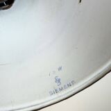 Industrial Grey Enamel Workshop Table Lamp from Siemens, 1950s