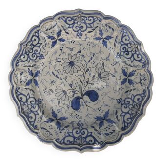 Blue terracotta plate