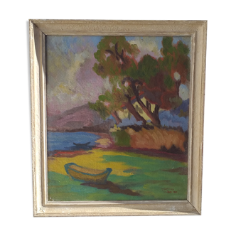 Painting on 50s panel