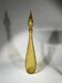 Yellow orange genie bottle in diamond wave textured glass, Glassware