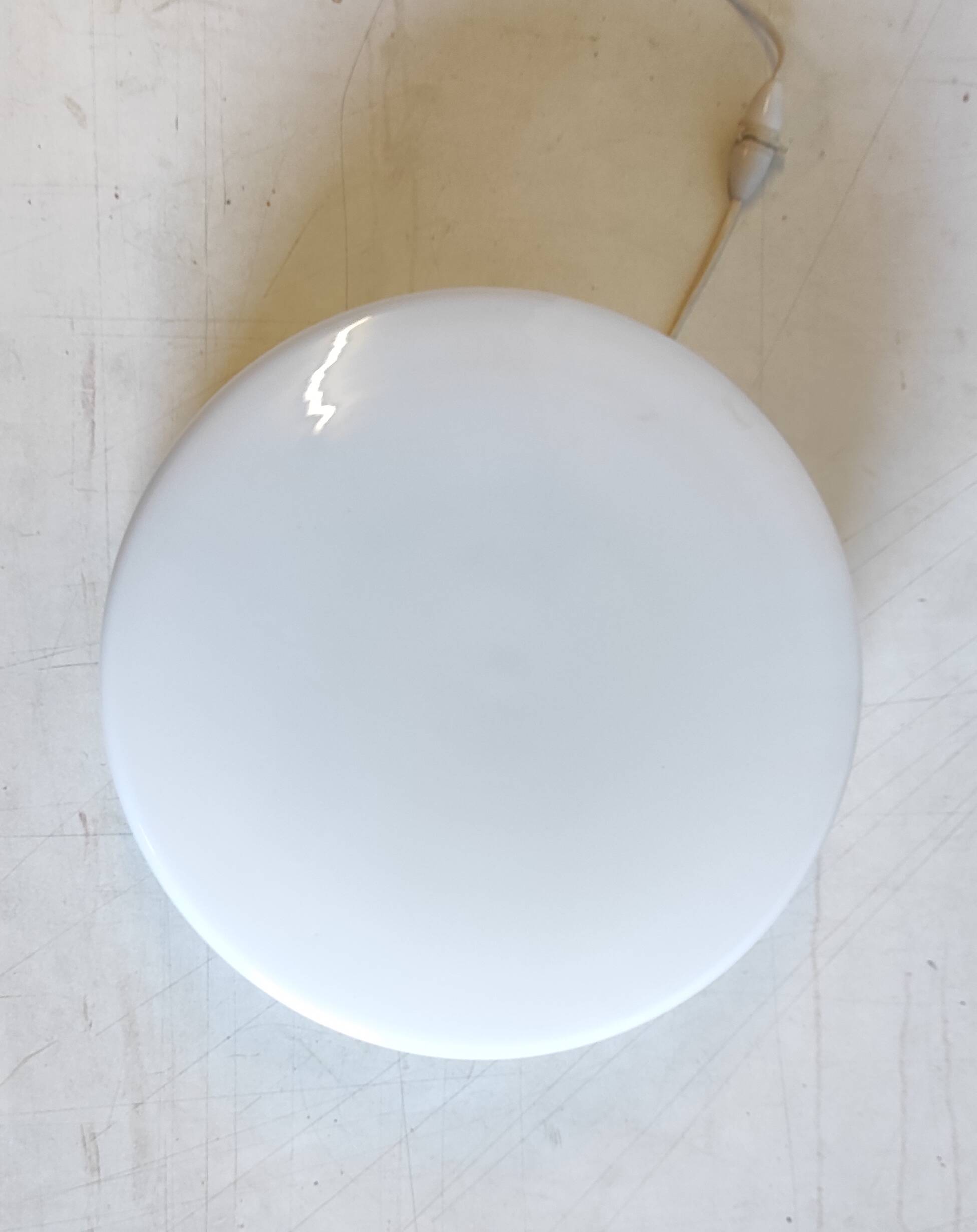 Bauhaus style ceiling or wall light in opaline glass - mid-20th century