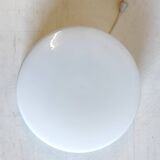 Bauhaus style ceiling or wall light in opaline glass - mid-20th century