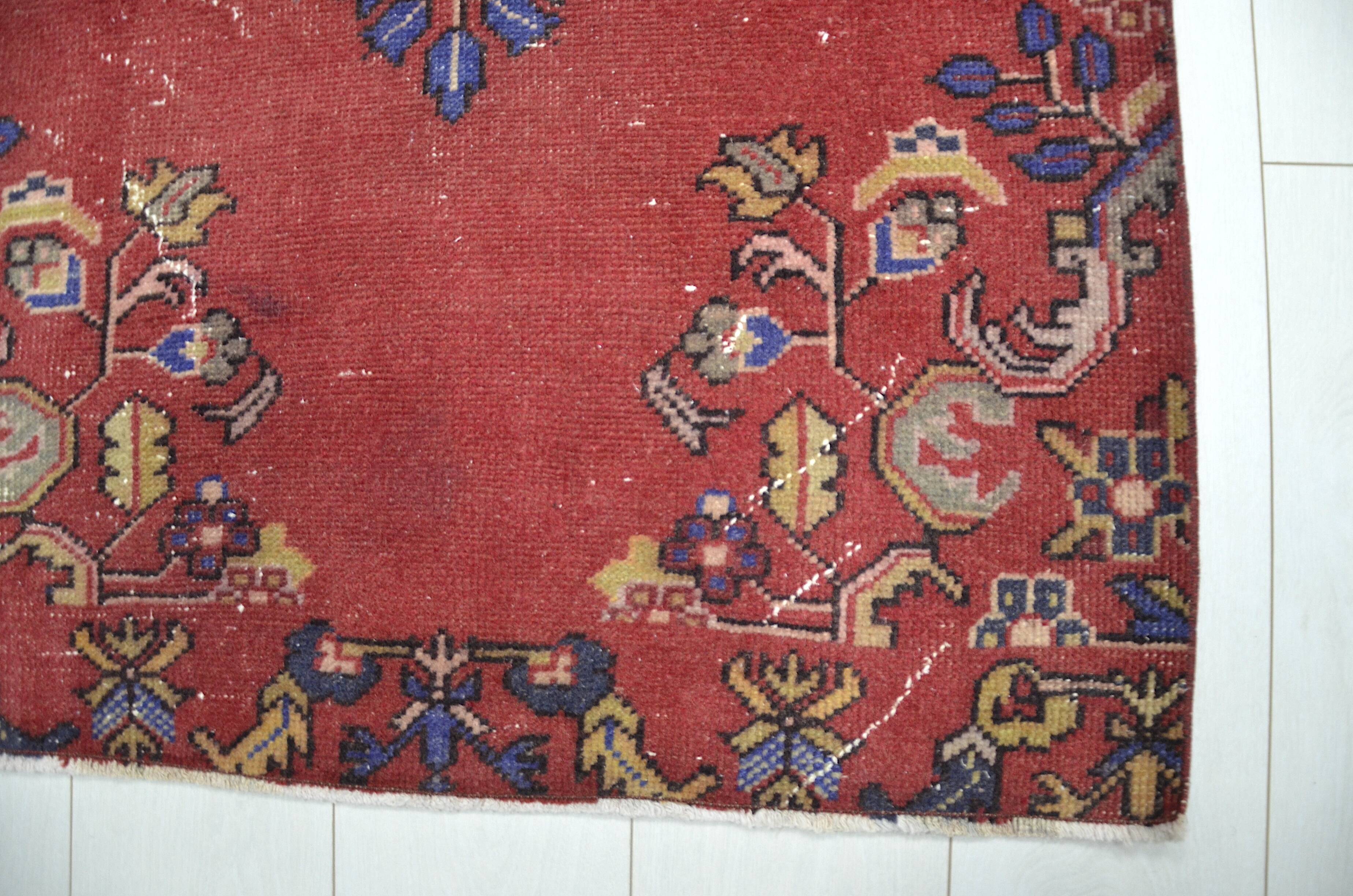 Tapis anatolien rouge et bleu sku 2222