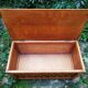 Chest in wood and rattan braided 1960's