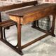 School desk in oak and iron frame 1930s