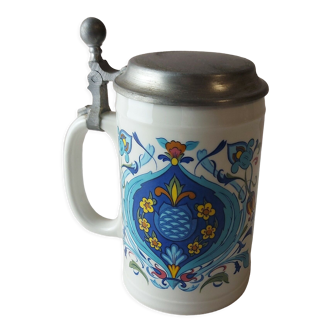 Old beer mug / Bierkrug, Izmir decoration, ceramic by Villeroy & Boch