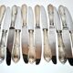 Housewife 48 vintage table cutlery in silver metal sfam - knife spoons coffee fork x12