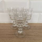 Set of 3 Luminarc Quadrille wine glasses