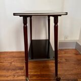 Vintage compass leg serving table