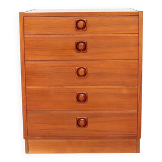 Five drawer chest of drawers