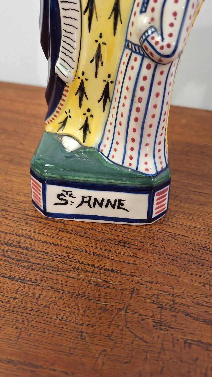 Statuette of Saint Anne of Brittany Henriot Quimper