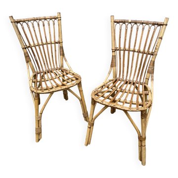 Pair of rattan chairs