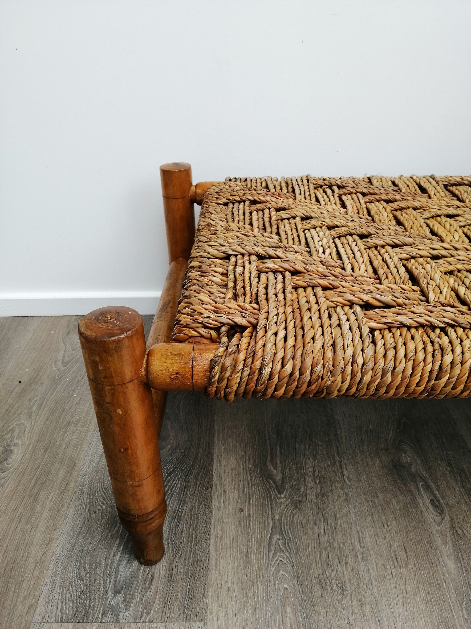 Wooden bench and rope 50s