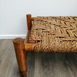 Wooden bench and rope 50s