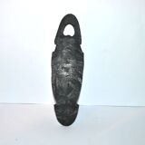 African ebony wood mask - vintage bearded head ethnic africa 22x7