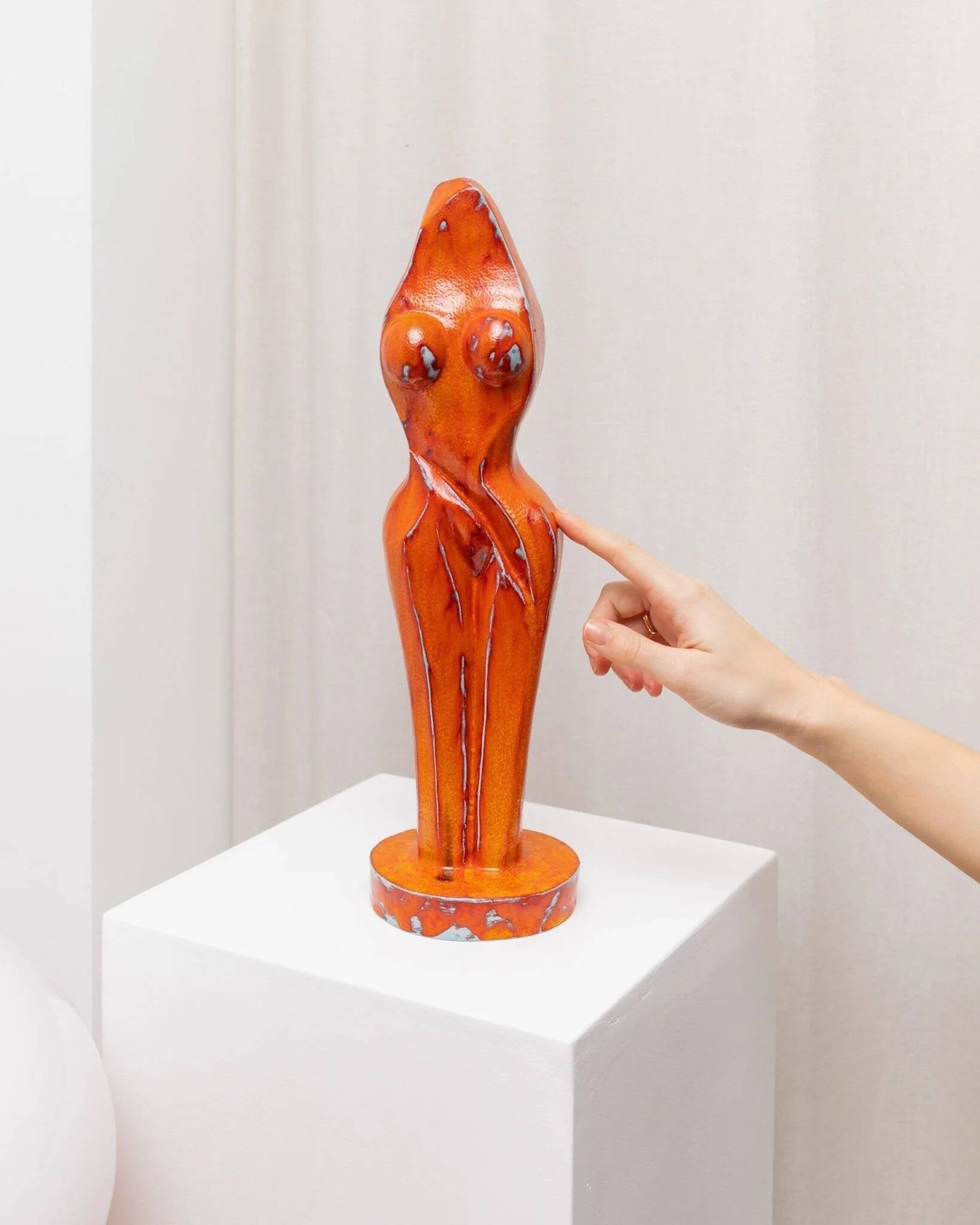 XL ceramic statue by Hugo von Ott - 42cm - Mid Century Design