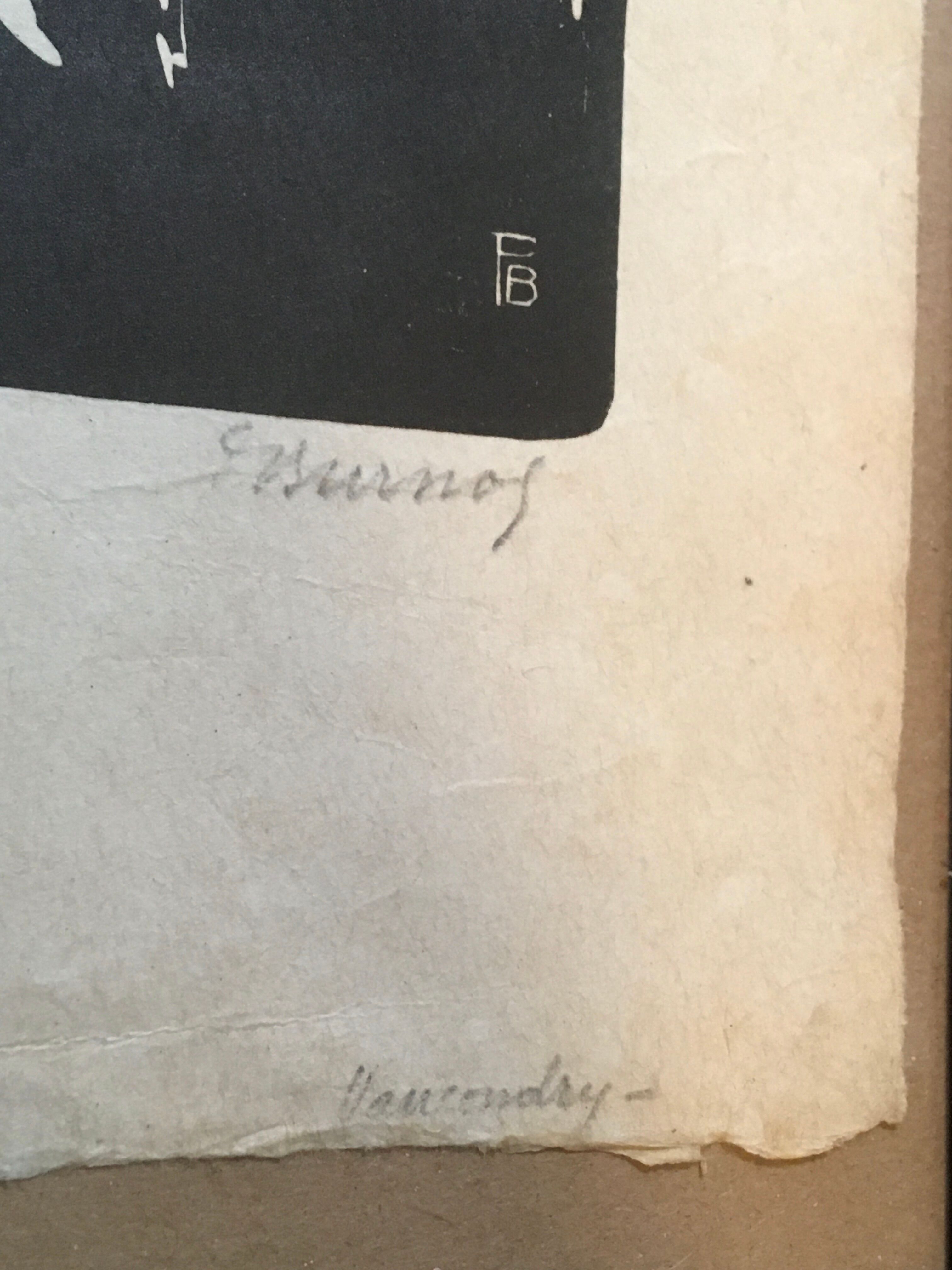 Original illustration numbered Philippe Charles BURNOT 1924