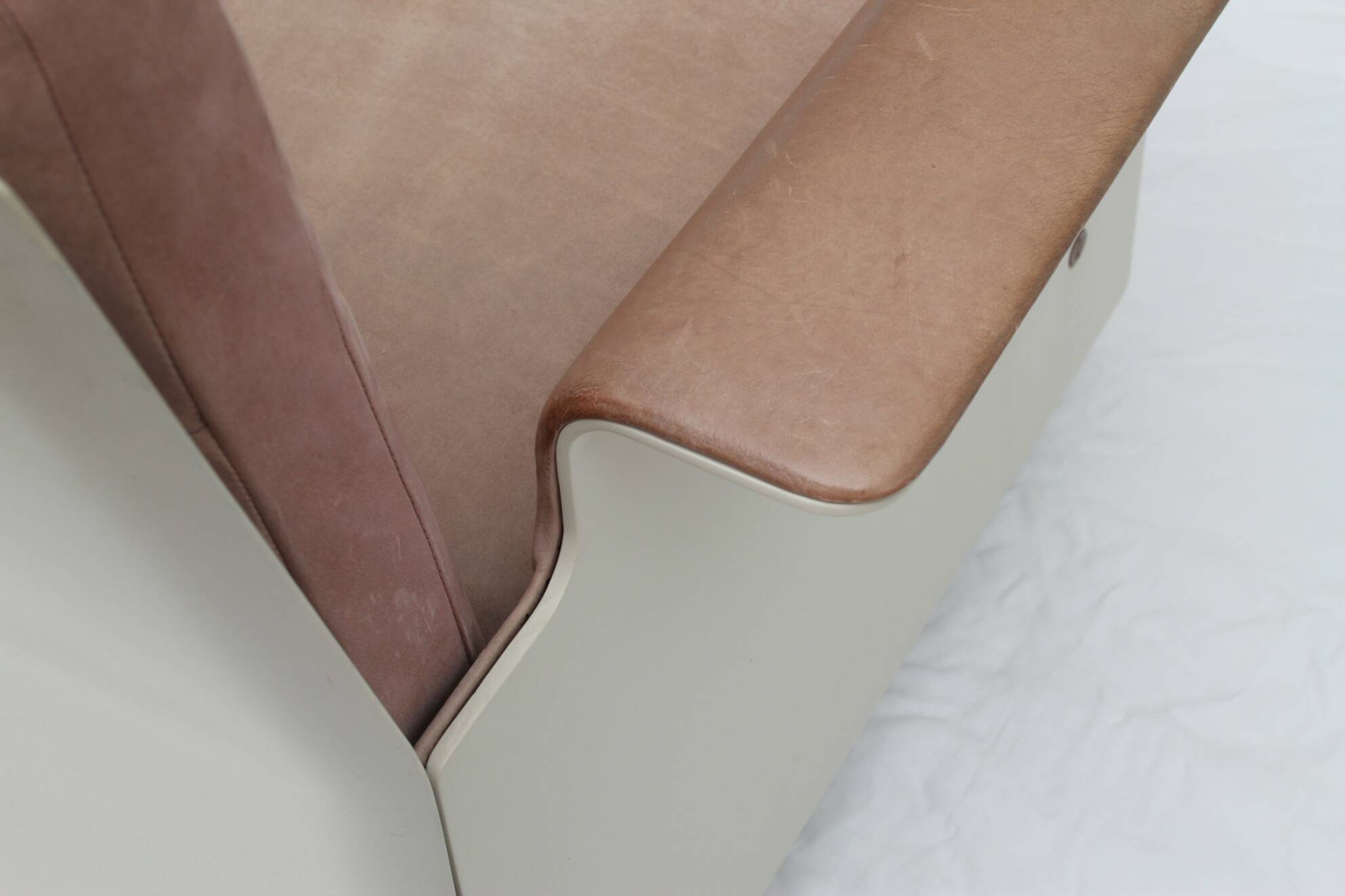 1960s sofa 2-Seater leather, Dieter Rams, Serie 620