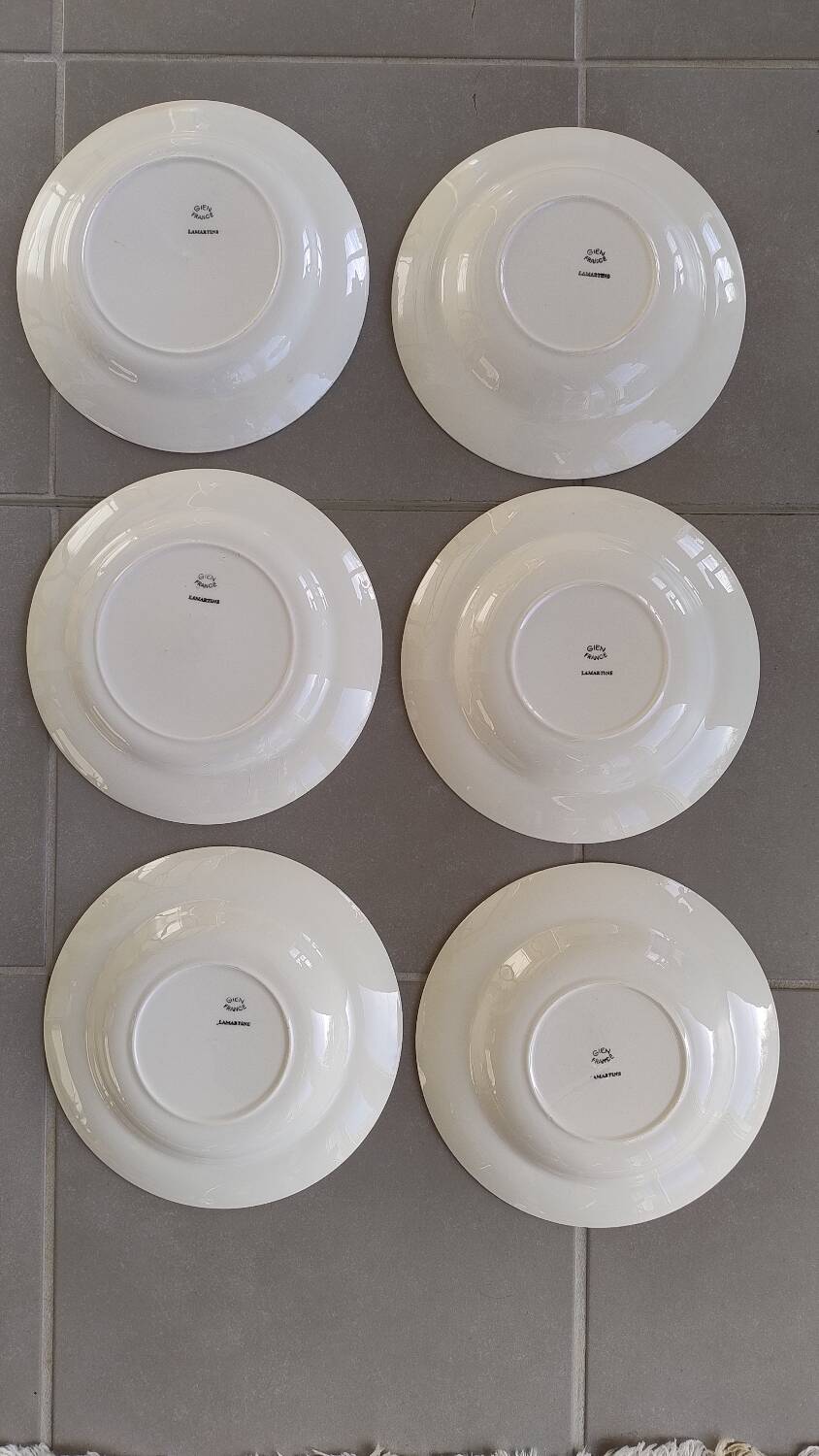 Lot assiette Gien modèle Lamartine