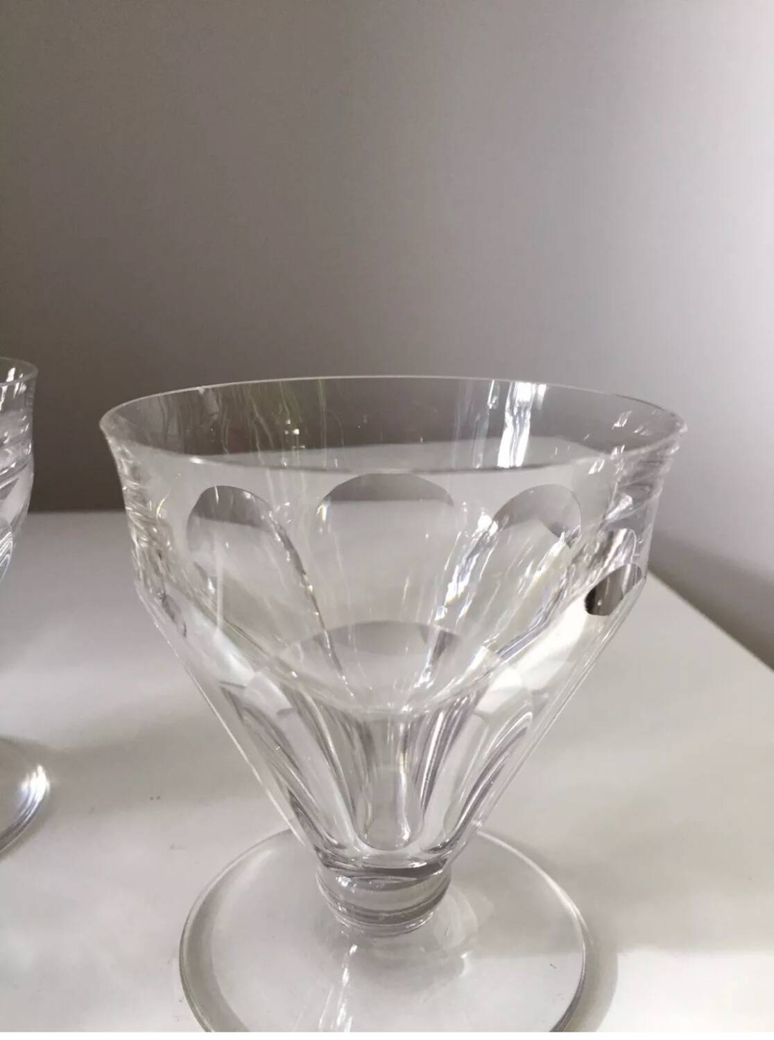 Set of 3 Baccarat Talleyrand crystal glasses