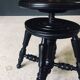 Early 20th Century Black Stained Piano Stool, 1890s