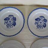 6 assiettes plates Lunéville  faience ancienne