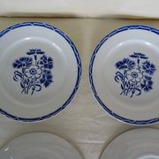 6 assiettes plates Lunéville  faience ancienne