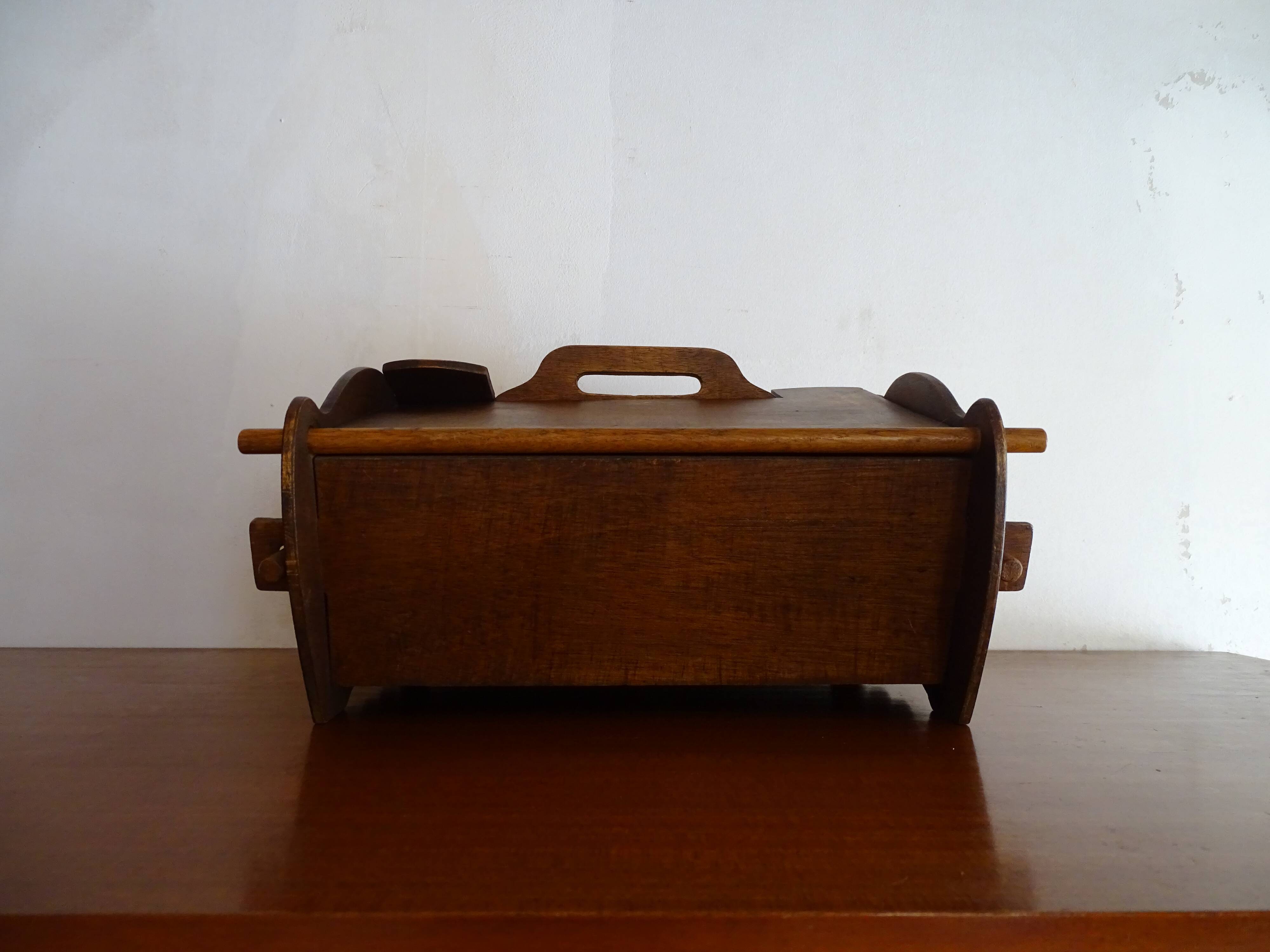 Scandinavian worker in vintage wood