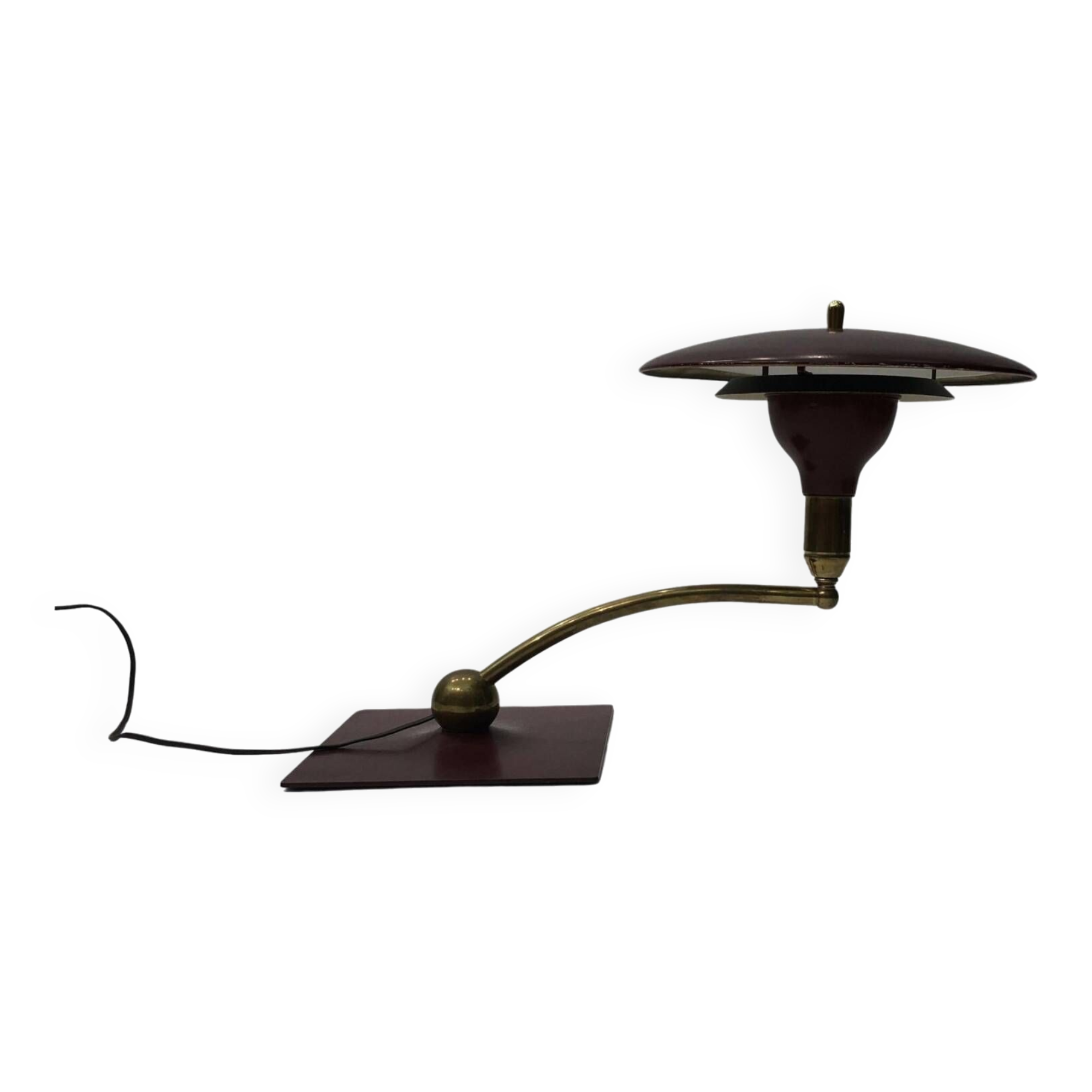 MG Wheeler Brass Desk Table Lamp Midcentury Vintage Retro Regency 1960s