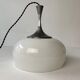 Old vintage opaline bell pendant lamp