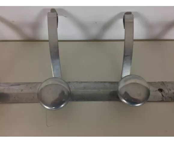 Industrial wall coat rack 5 aluminum hooks