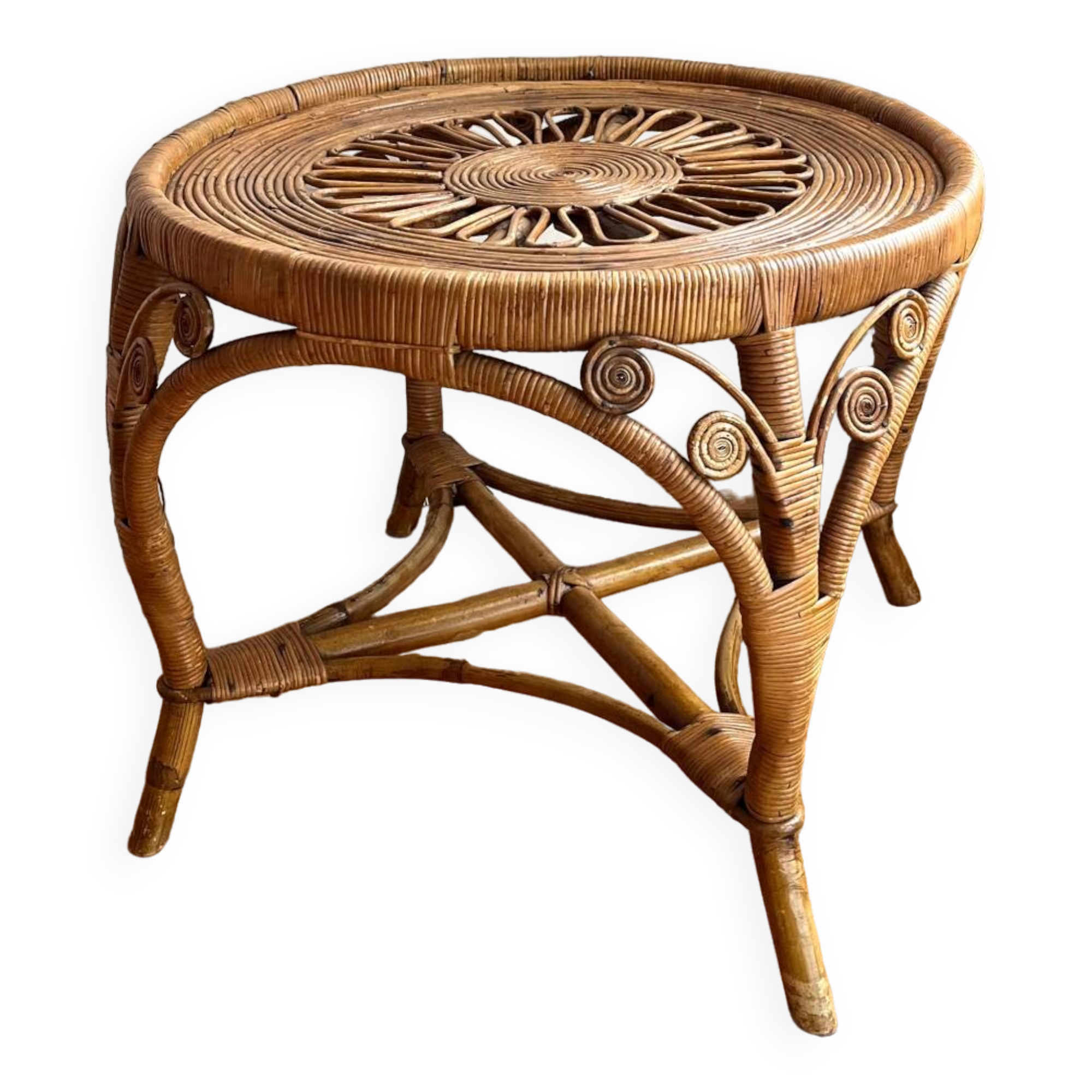 Table basse en rotin Peacock