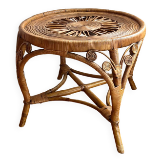 Peacock rattan coffee table