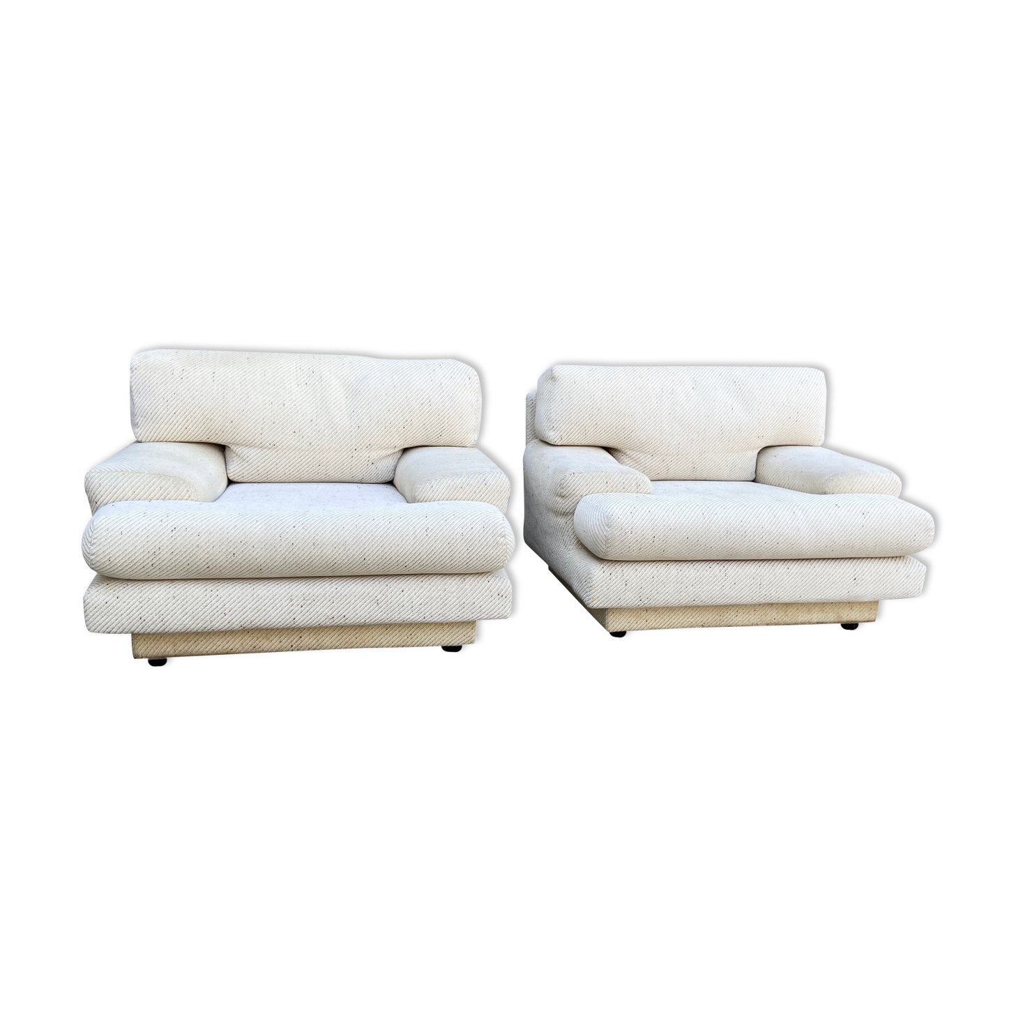 Pair of 1970 wool chairs