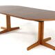 Round extendable dining table 2x 'Vienna' Thonet - mid-century modern style