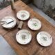 Set de 10 assiettes fleuries Sarreguemines Lyon