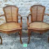 Fauteuils cannés de style Louis XV