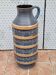 Large Bay Keramik vase in blue and ochre ceramic – West Germany, 47 cm
